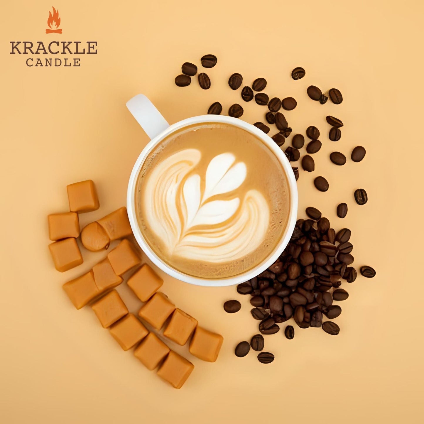 Krackle Wax Melts | Butterscotch Latte | 4 oz Scented Wax Melts | Poured in The USA | Butterscotch & Roasted Coffee Bean Fragrance