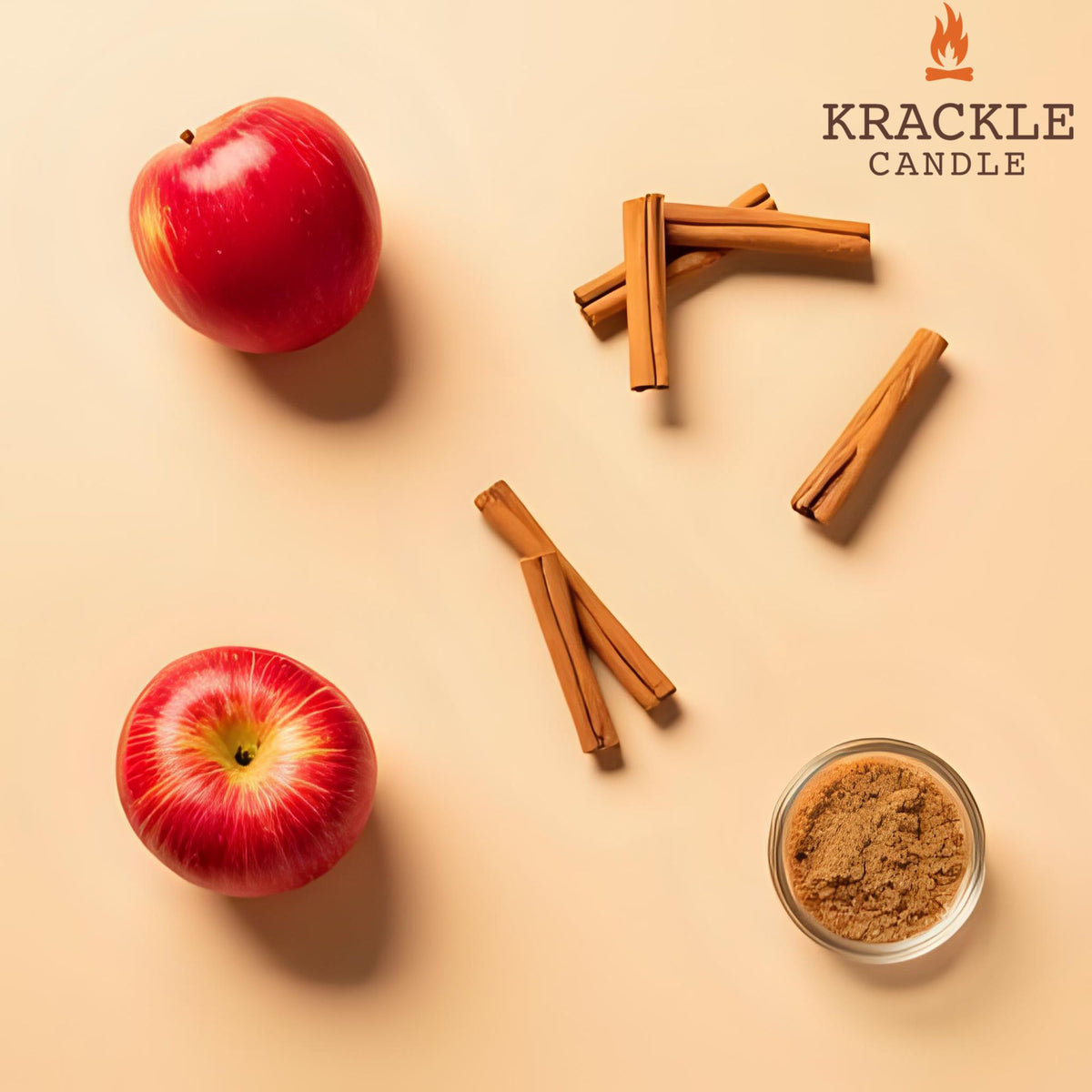 Krackle Wax Melts | Apple Skillet | 4oz Melts | Apple, Cinnamon, Nutmeg & Brown Sugar | Cozy Fall Melts for Home or Gifting
