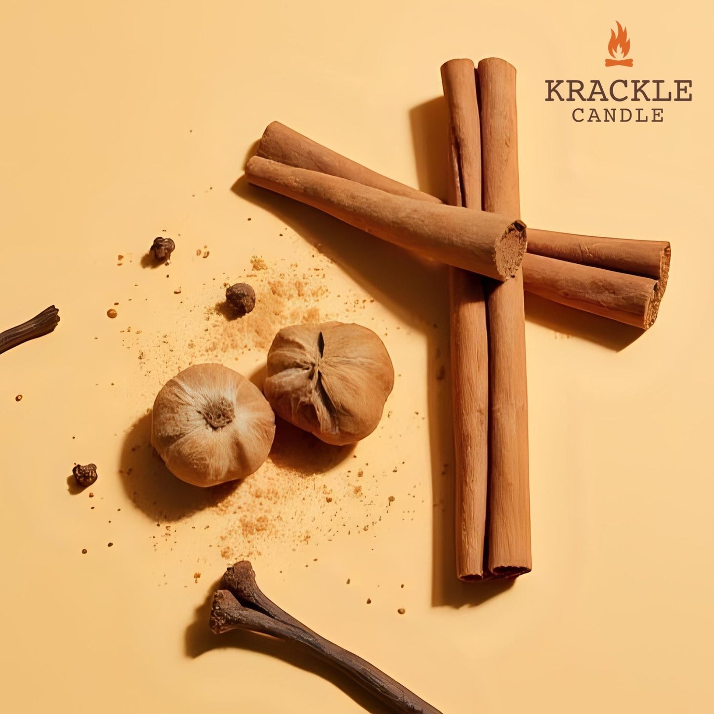 Krackle Wax Melts | Fall Harvest | 4 oz Scented Wax Melts | Made in The USA | Cinnamon, Nutmeg & Clove Fragrance