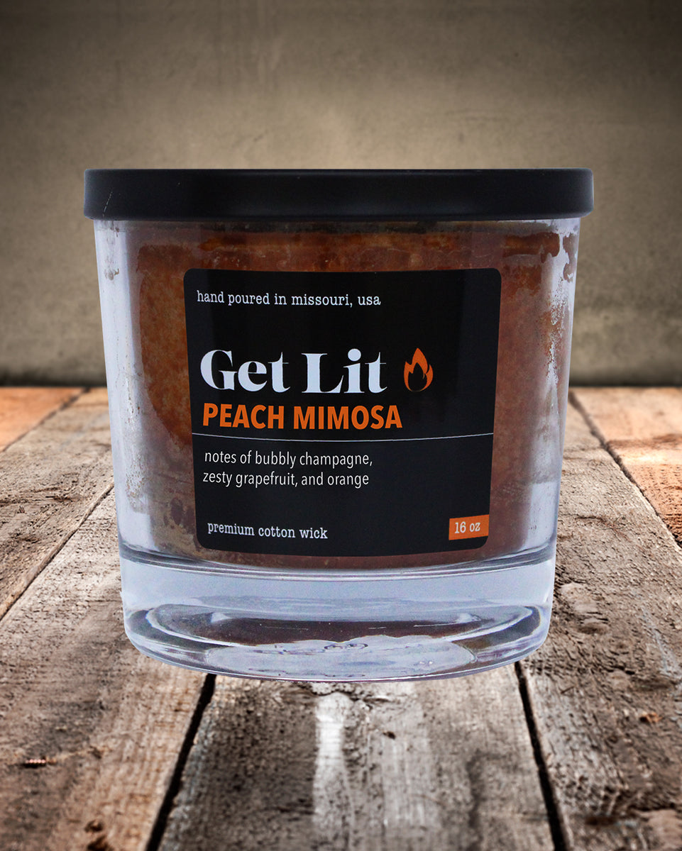 GET LIT - Peach Mimosa (16 oz.) – McCall's Candles