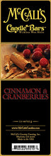 Load image into Gallery viewer, CINNAMON and CRANBERRIES Candle Bars-5.5 oz Pack
