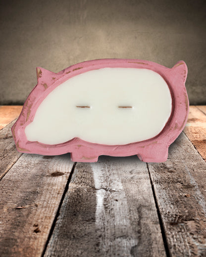 Cotton Candy 12 oz Pig Bread Bowl Candle