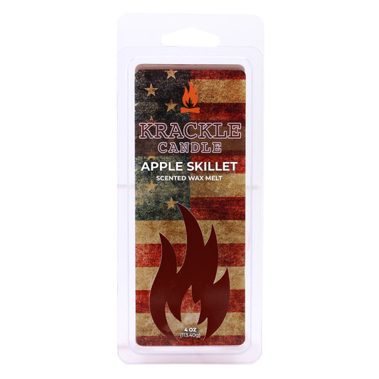 Krackle Wax Melts | Apple Skillet | 4oz Melts | Apple, Cinnamon, Nutmeg & Brown Sugar | Cozy Fall Melts for Home or Gifting<br>