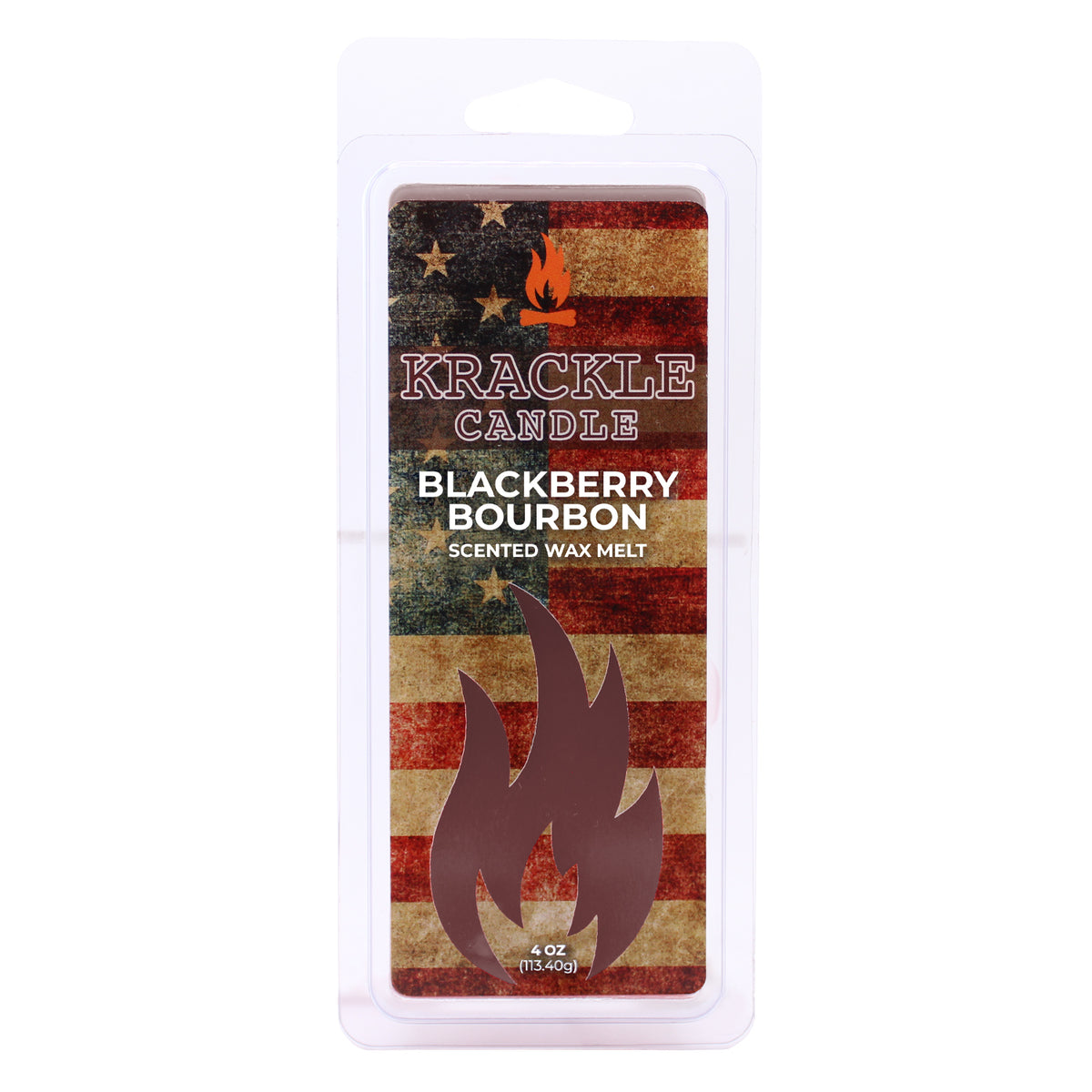 Krackle Wax Melts | BlackBerry Bourbon | 4 oz Scented Wax Melts | Poured in The USA | Smooth Bourbon & BlackBerry Basil Fragrance