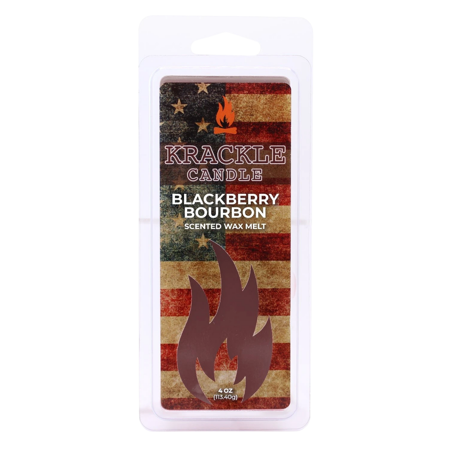 Krackle Wax Melts | BlackBerry Bourbon | 4 oz Scented Wax Melts | Poured in The USA | Smooth Bourbon & BlackBerry Basil Fragrance