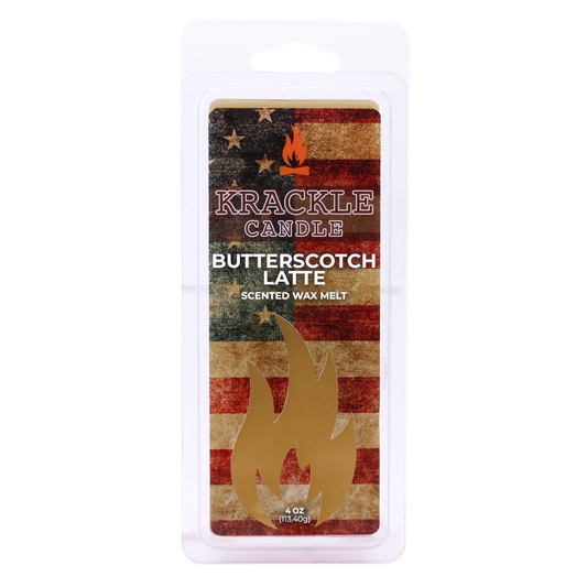 Krackle Wax Melts | Butterscotch Latte | 4 oz Scented Wax Melts | Poured in The USA | Butterscotch & Roasted Coffee Bean Fragrance