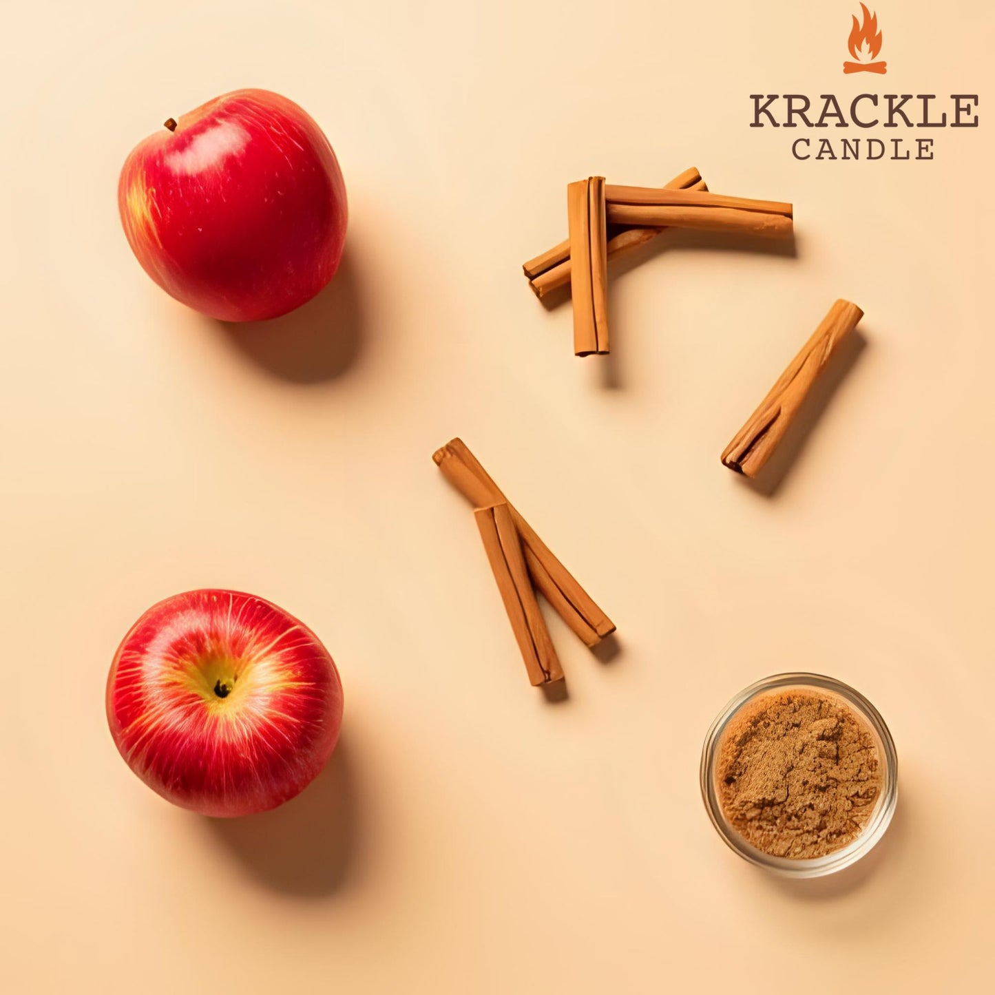 Krackle Wax Melts | Apple Skillet | 4oz Melts | Apple, Cinnamon, Nutmeg & Brown Sugar | Cozy Fall Melts for Home or Gifting<br>