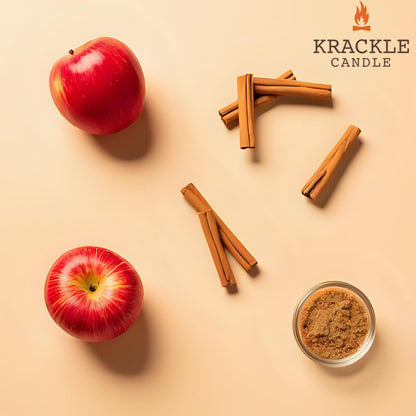 Krackle Wax Melts | Apple Skillet | 4oz Melts | Apple, Cinnamon, Nutmeg & Brown Sugar | Cozy Fall Melts for Home or Gifting<br>