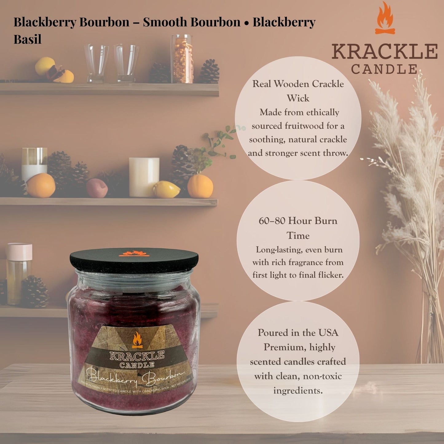 Blackberry Bourbon 16 oz Candle
