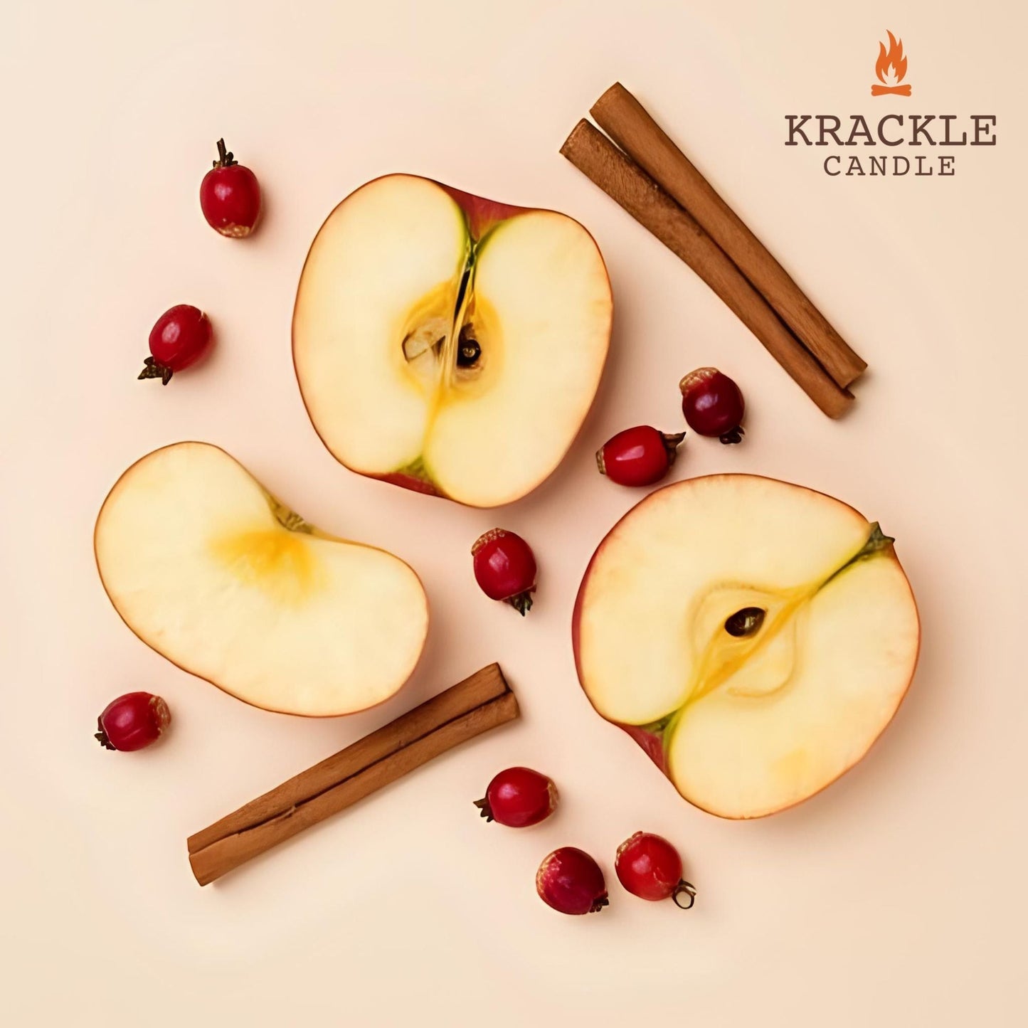 Krackle Wax Melts | Farmhouse | 4 oz Scented Wax Melts | Made in The USA | Rosehips, Apples & Cinnamon Spice Fragrance