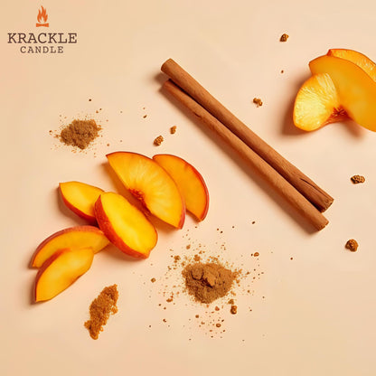 Krackle Wax Melts | Peachy Keen | 4 oz Scented Wax Melts | Made in The USA | Peach, Brown Sugar & Cinnamon Fragrance
