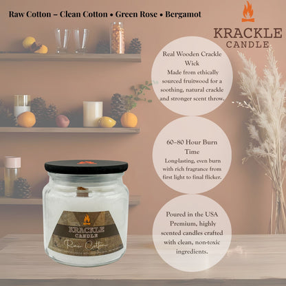 Raw Cotton 16 oz Candle
