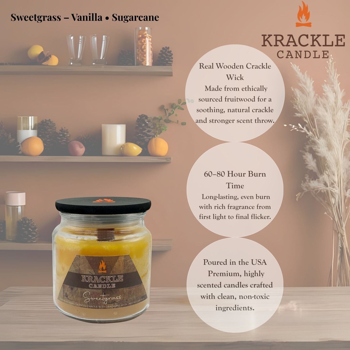 Sweetgrass 16 oz Candle