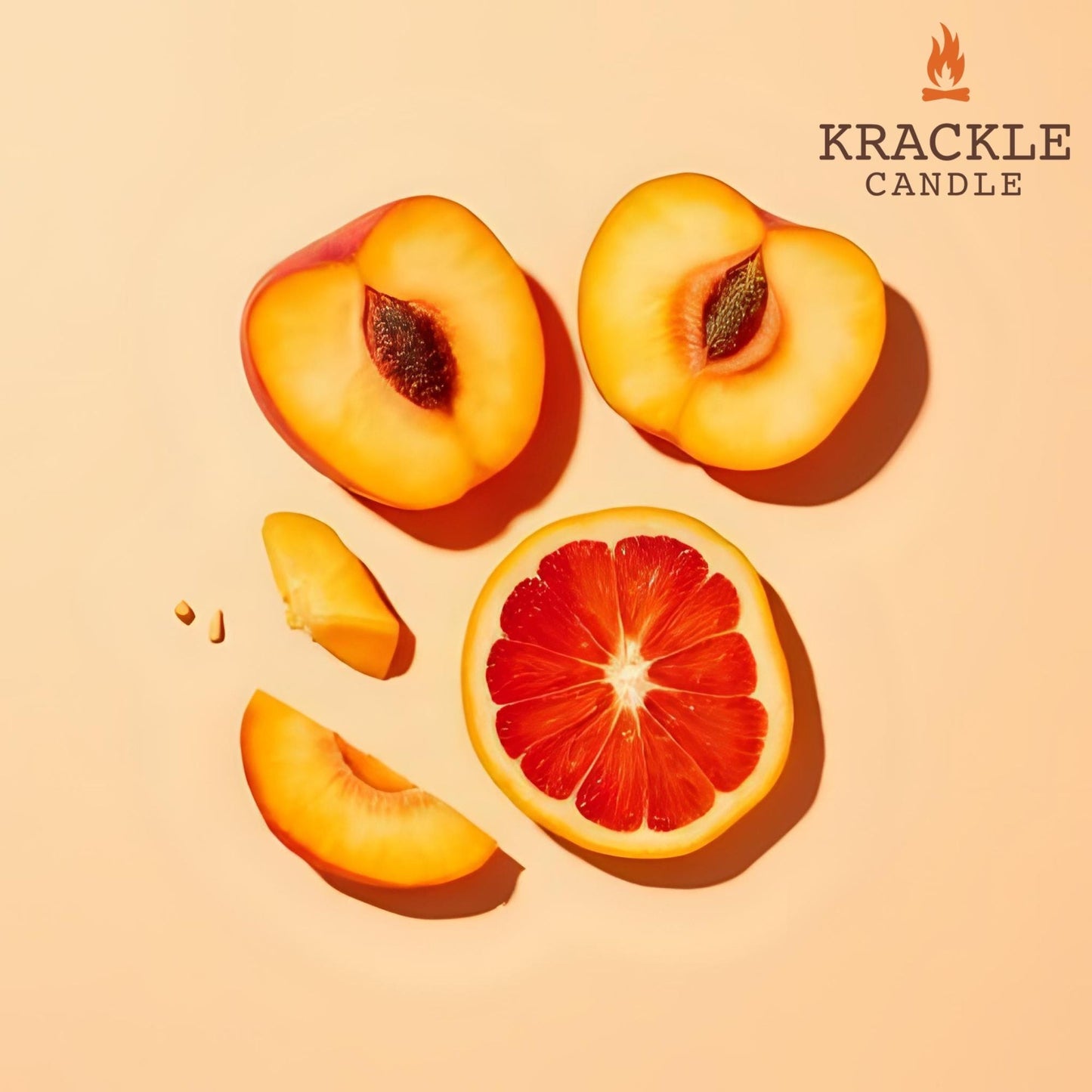 Krackle Wax Melts | Spring Break | 4 oz Scented Wax Melts | Made in The USA | Nectarine, Apricot & Blood Orange Fragrance