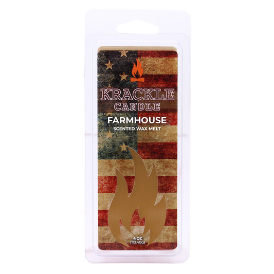 Krackle Wax Melts | Farmhouse | 4 oz Scented Wax Melts | Made in The USA | Rosehips, Apples & Cinnamon Spice Fragrance