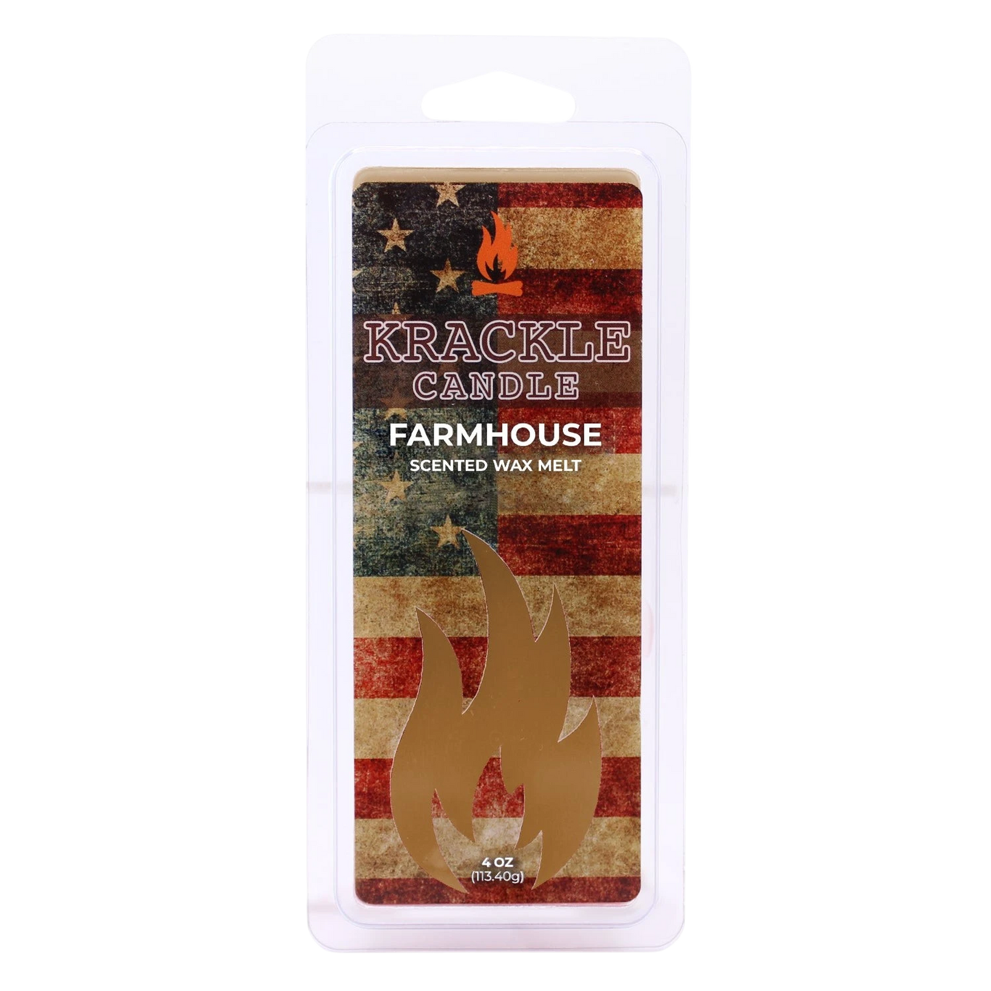 Krackle Wax Melts | Farmhouse | 4 oz Scented Wax Melts | Made in The USA | Rosehips, Apples & Cinnamon Spice Fragrance
