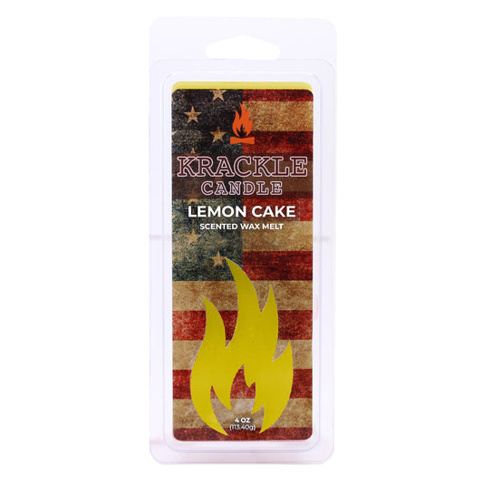 Krackle Wax Melts | Lemon Cake | 4 oz Scented Wax Melts | Made in The USA | Lemon, Banana & Vanilla Cream Fragrance
