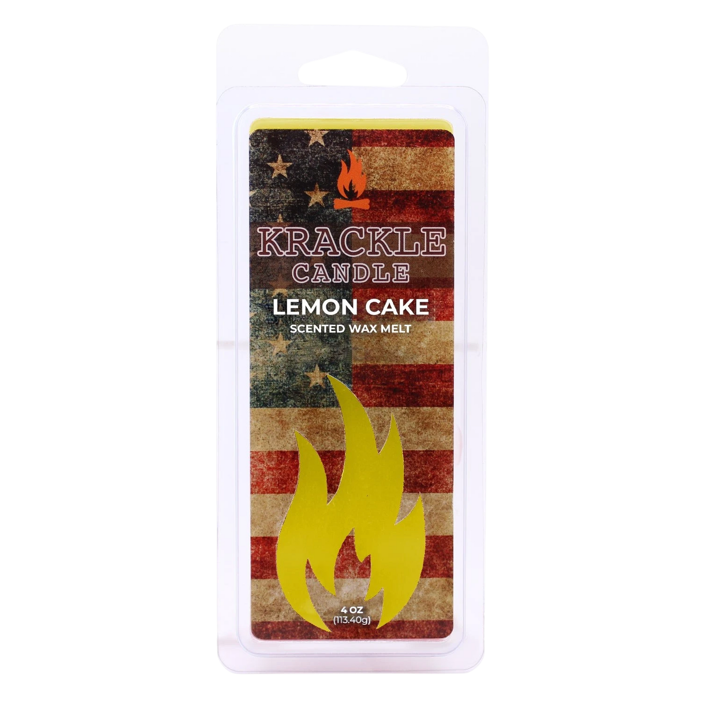 Krackle Wax Melts | Lemon Cake | 4 oz Scented Wax Melts | Made in The USA | Lemon, Banana & Vanilla Cream Fragrance