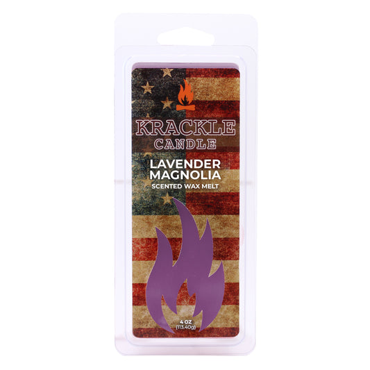 Krackle Wax Melts | Lavender Magnolia | 4 oz Scented Wax Melts | Made in The USA | Lavender & Magnolia Blossom Fragrance