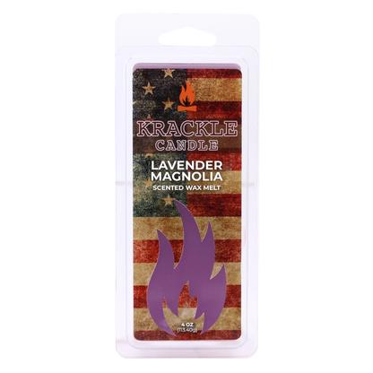 Krackle Wax Melts | Lavender Magnolia | 4 oz Scented Wax Melts | Made in The USA | Lavender & Magnolia Blossom Fragrance