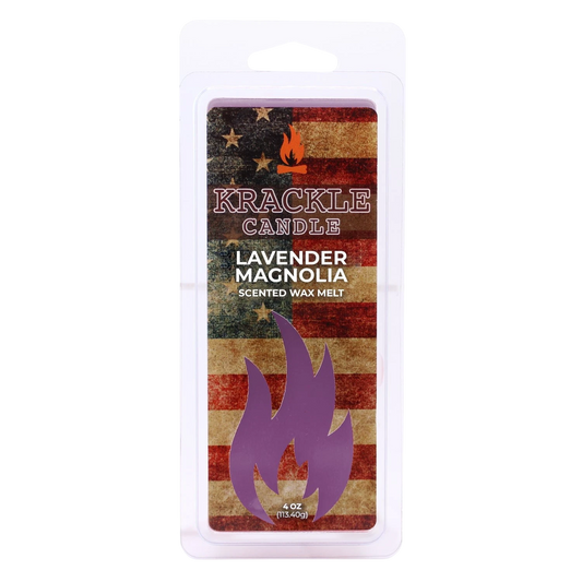 Krackle Wax Melts | Lavender Magnolia | 4 oz Scented Wax Melts | Made in The USA | Lavender & Magnolia Blossom Fragrance
