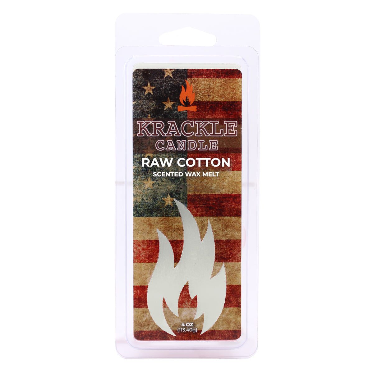 Krackle Wax Melts | Raw Cotton | 4 oz Scented Wax Melts | Made in The USA | Clean Cotton, Green Rose & Bergamot Fragrance
