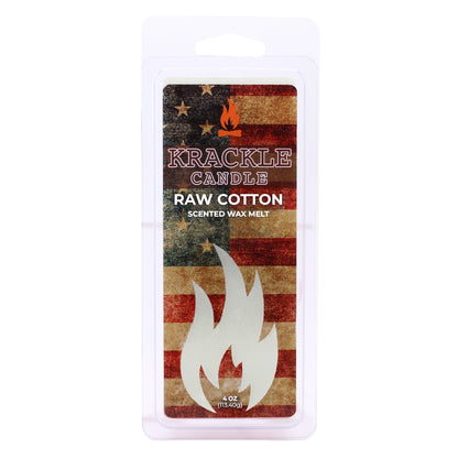 Krackle Wax Melts | Raw Cotton | 4 oz Scented Wax Melts | Made in The USA | Clean Cotton, Green Rose & Bergamot Fragrance