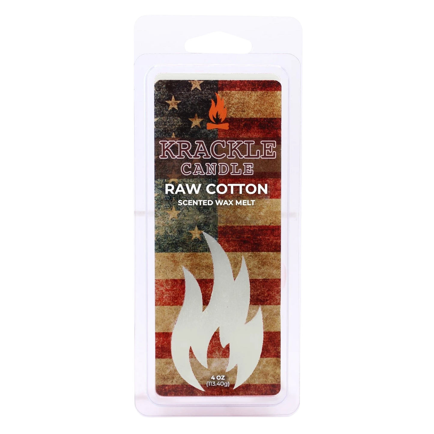 Krackle Wax Melts | Raw Cotton | 4 oz Scented Wax Melts | Made in The USA | Clean Cotton, Green Rose & Bergamot Fragrance