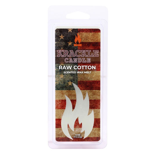 Krackle Wax Melts | Raw Cotton | 4 oz Scented Wax Melts | Made in The USA | Clean Cotton, Green Rose & Bergamot Fragrance