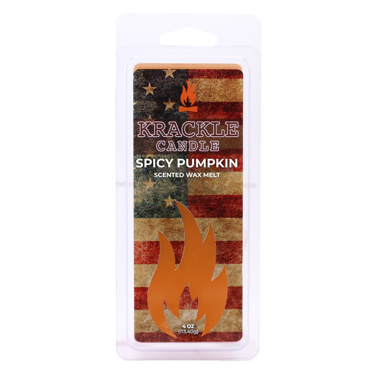 Krackle Wax Melts | Spicy Pumpkin | 4 oz Scented Wax Melts | Made in The USA | Pumpkin, Cinnamon & Vanilla Bean Fragrance