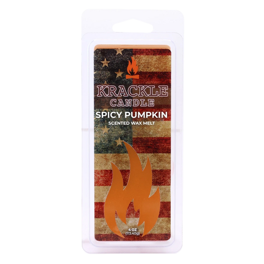 Krackle Wax Melts | Spicy Pumpkin | 4 oz Scented Wax Melts | Made in The USA | Pumpkin, Cinnamon & Vanilla Bean Fragrance