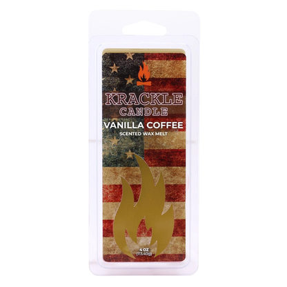 Krackle Wax Melts | Vanilla Coffee | 4 oz Scented Wax Melts | Made in The USA | Dark Roast Coffee & Vanilla Cream Fragrance