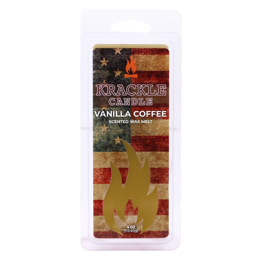 Krackle Wax Melts | Vanilla Coffee | 4 oz Scented Wax Melts | Made in The USA | Dark Roast Coffee & Vanilla Cream Fragrance