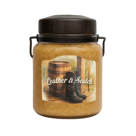 Leather & Scotch 16 oz Candle