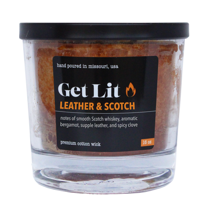 Leather & Scotch 16 oz Candle
