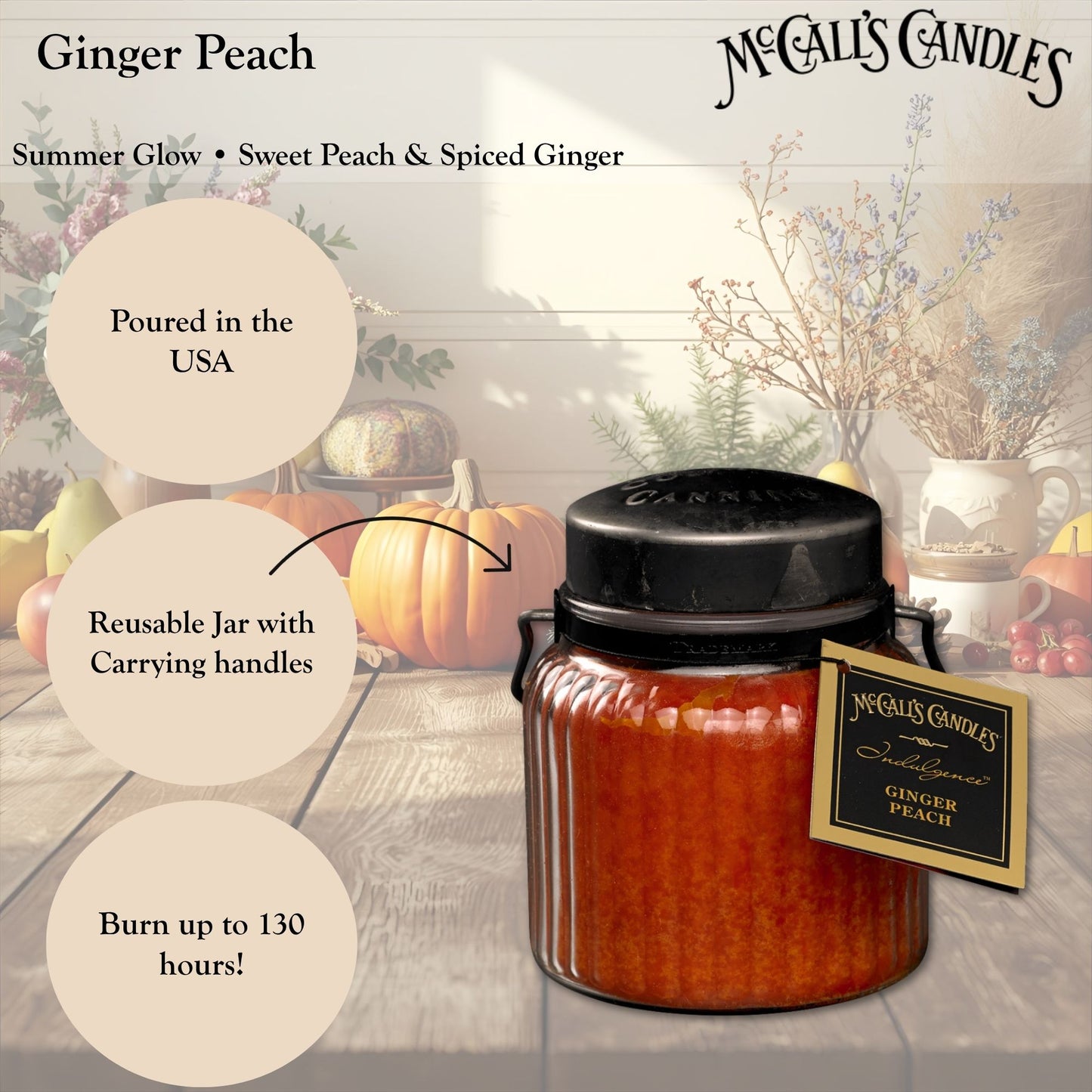 Ginger Peach 18 oz Candle