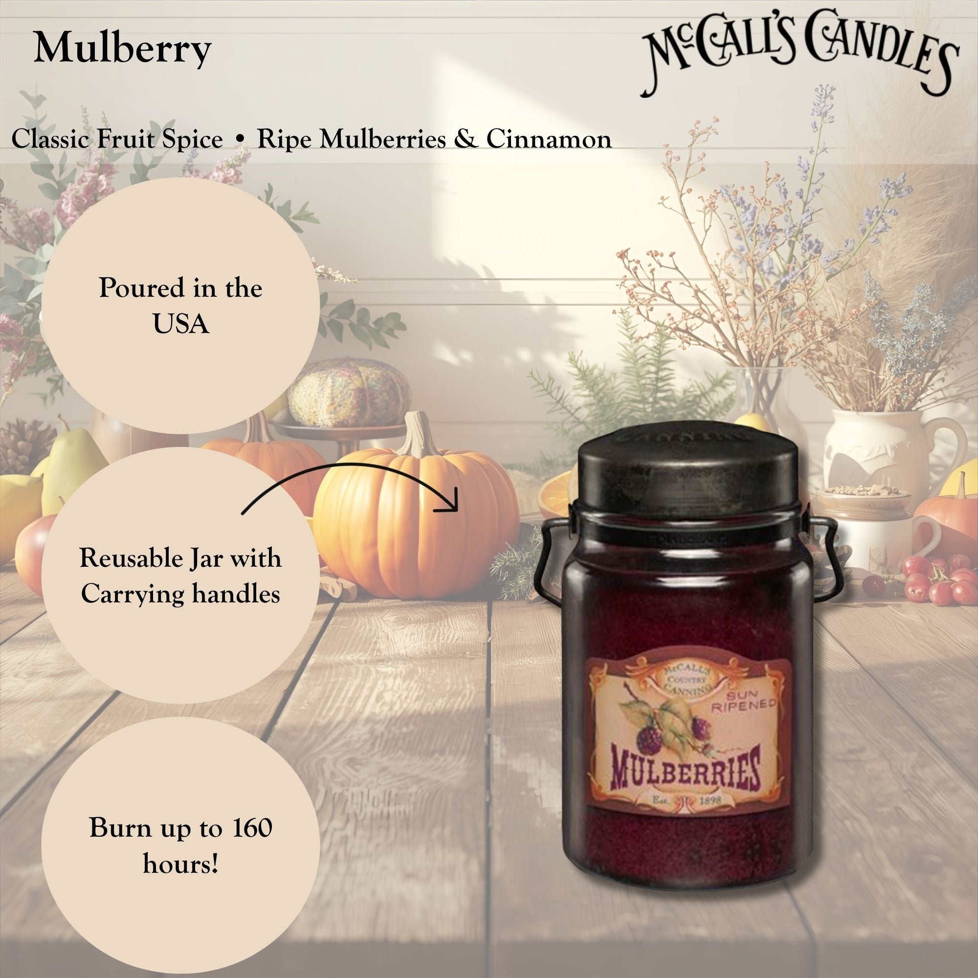 Mulberry INGLENOOK アロマキャンドル Mulberry 26 oz Candle – McCall's Candles