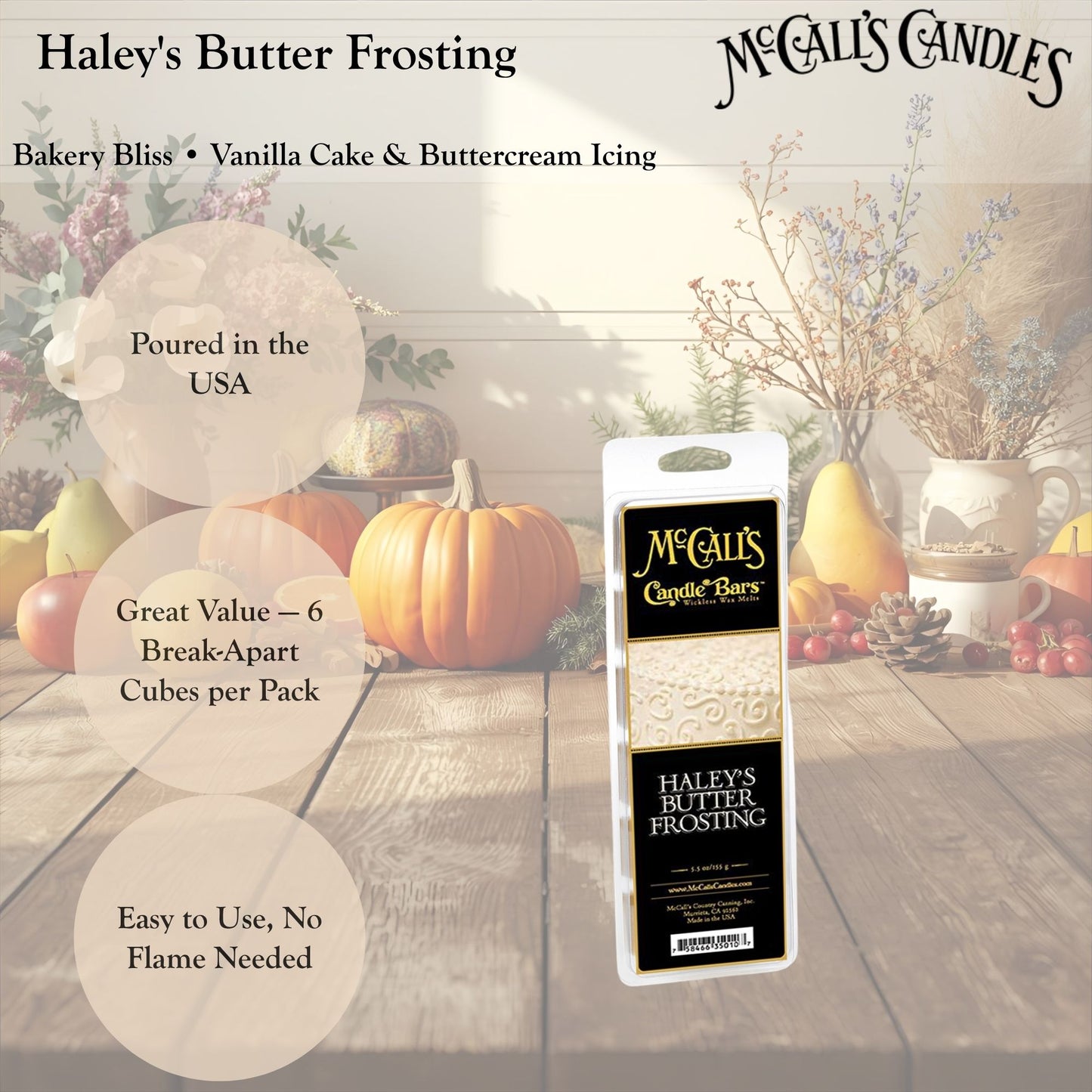 Haley's Butter Frosting 5.5 oz Wax Melt