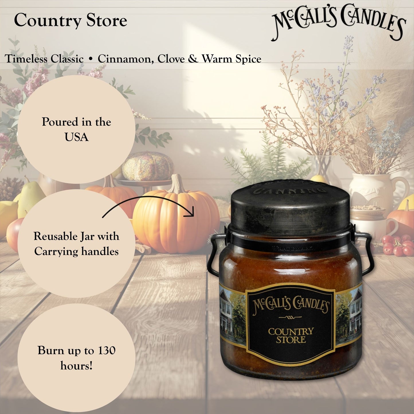 Country Store 16 oz Double Wick Candle