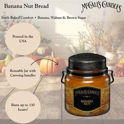 Banana Nut Bread 16 oz Double Wick Candle