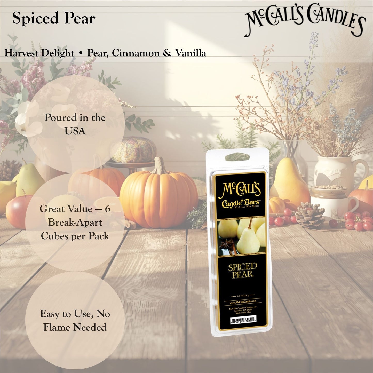 Spiced Pear 5.5 oz Wax Melt