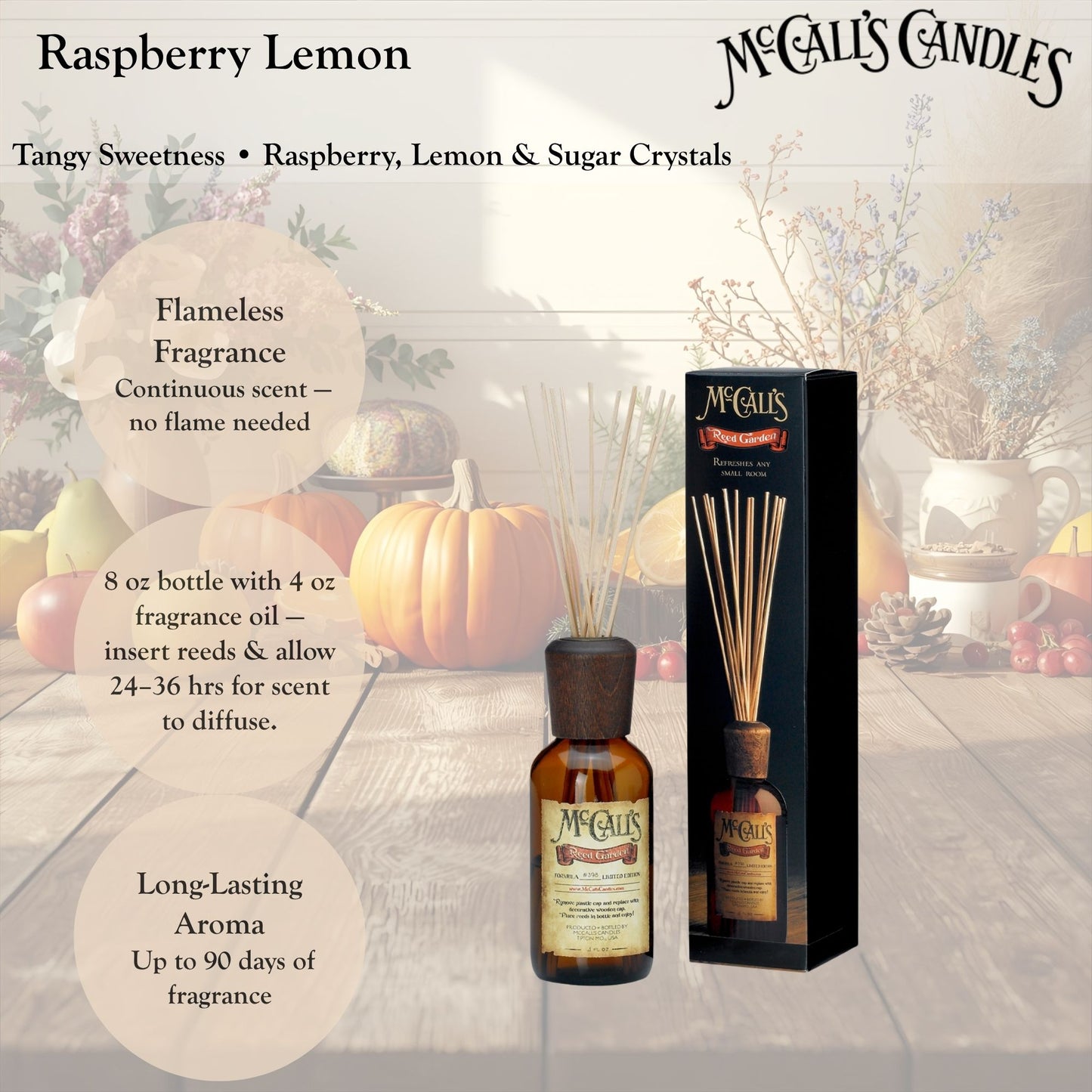 Raspberry Lemon 4 oz Reed Diffuser