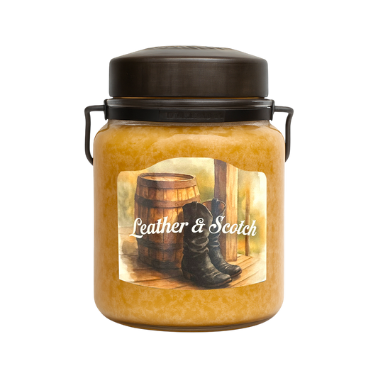 Leather & Scotch 16 oz Candle