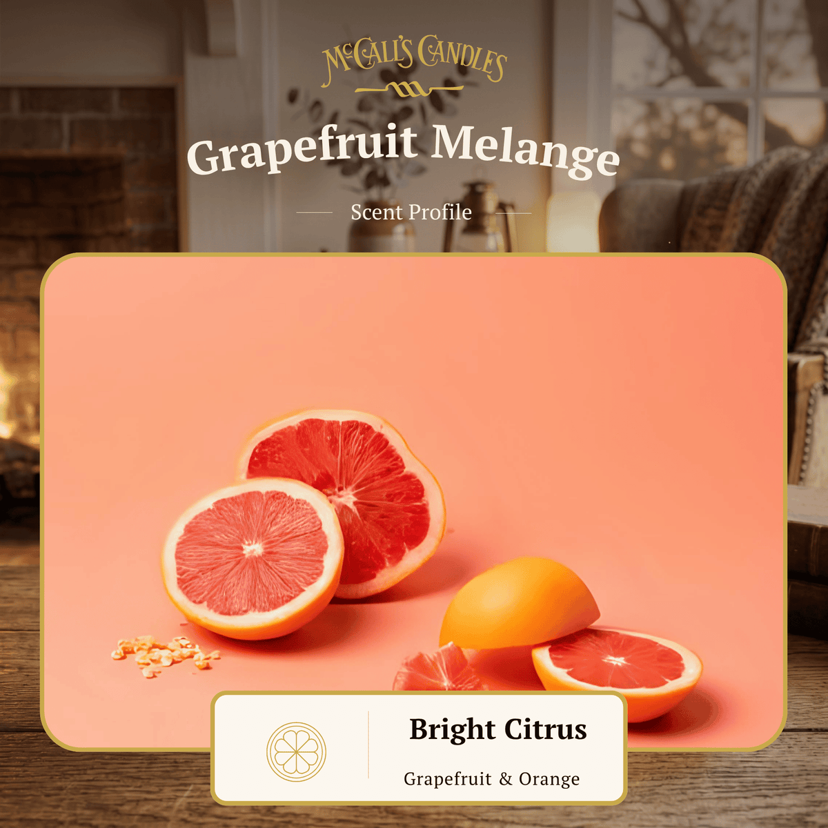 Grapefruit Mélange 16 oz Double Wick Candle