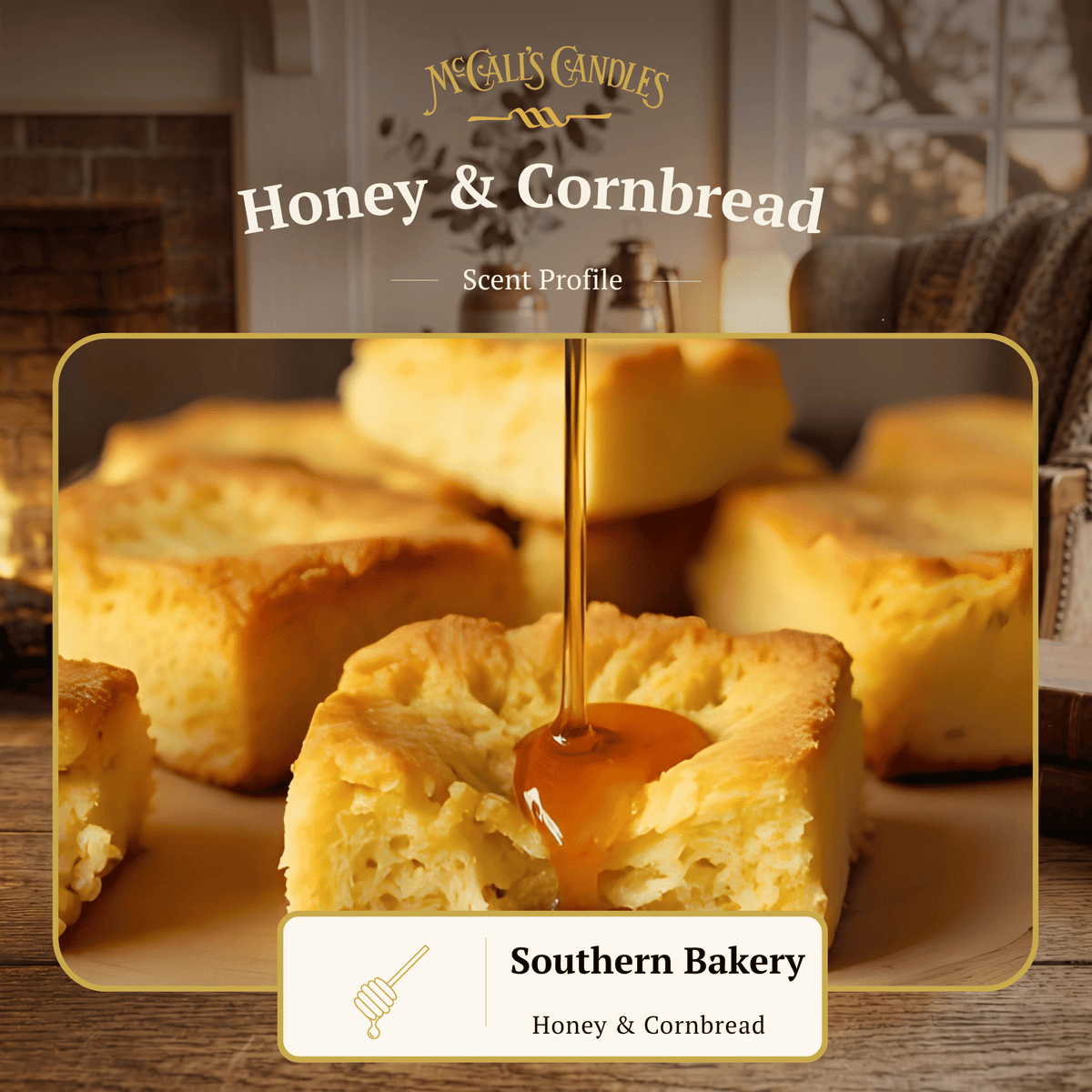 Honey & Cornbread 16 oz Double Wick Candle