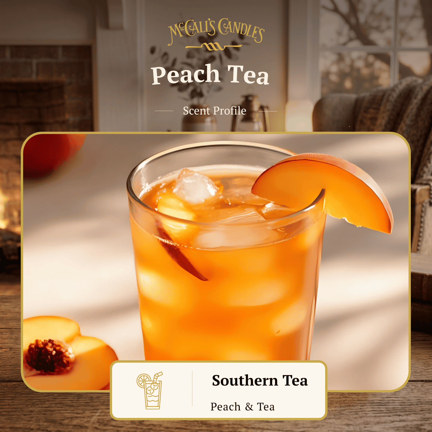 Peach Tea 16 oz Double Wick Candle