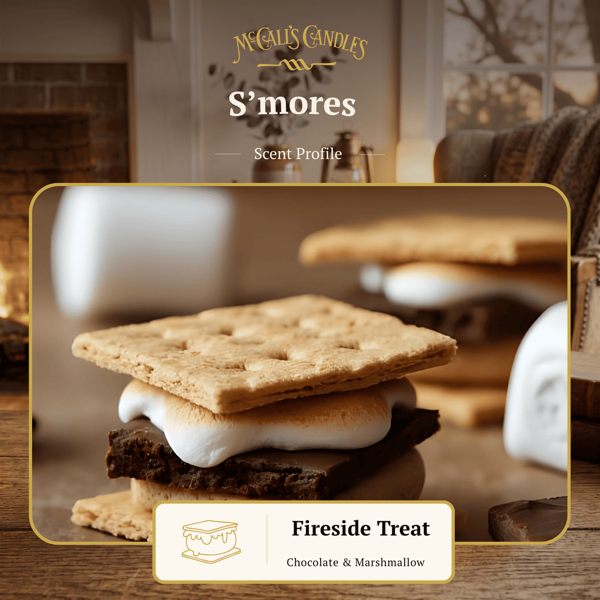 S'mores 16 oz Double Wick Candle