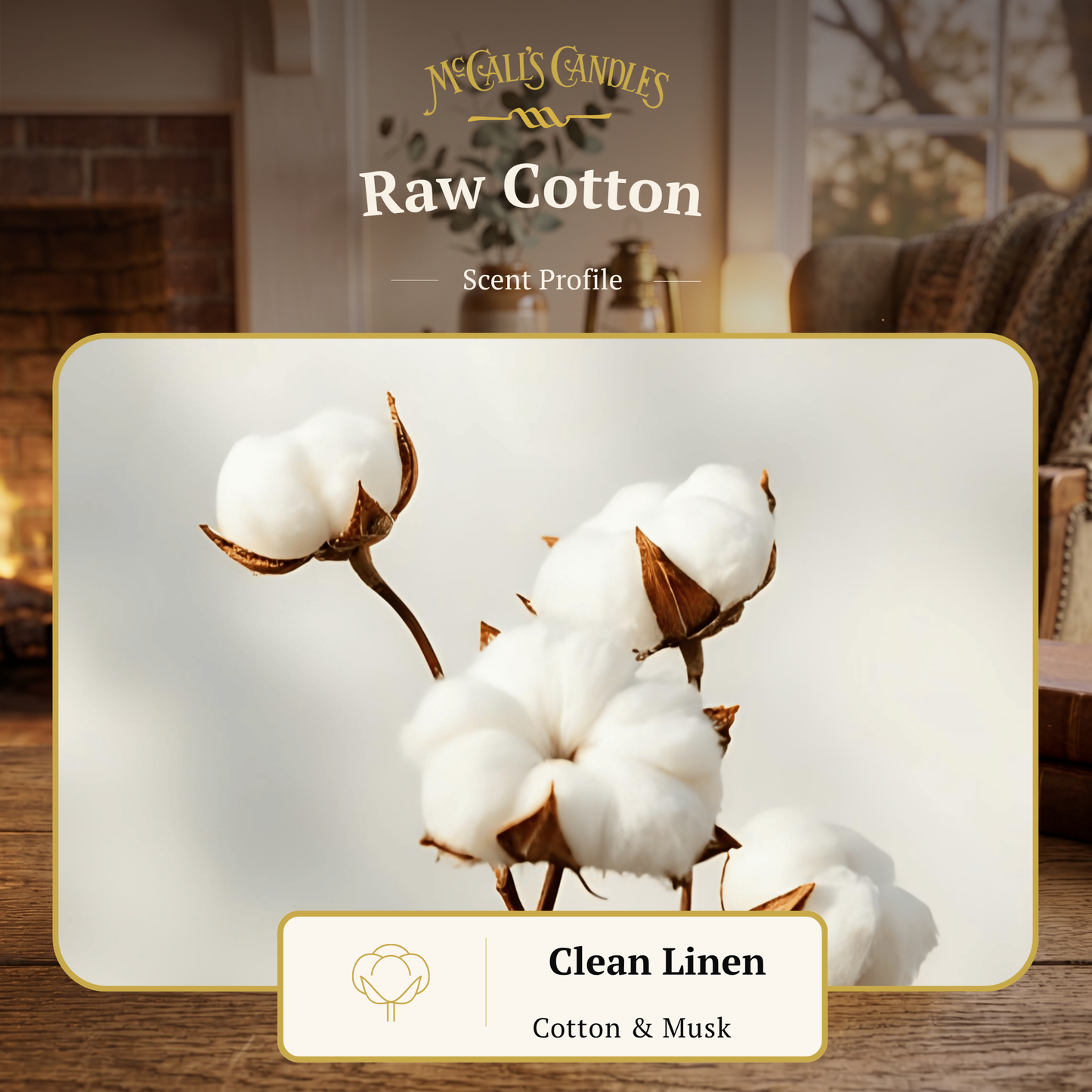 Raw Cotton 26 oz Candle