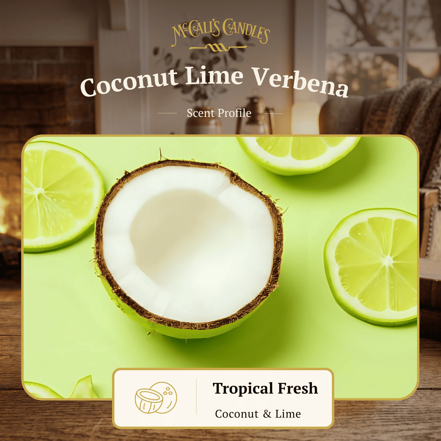Coconut Lime Verbena 5.5 oz Wax Melt