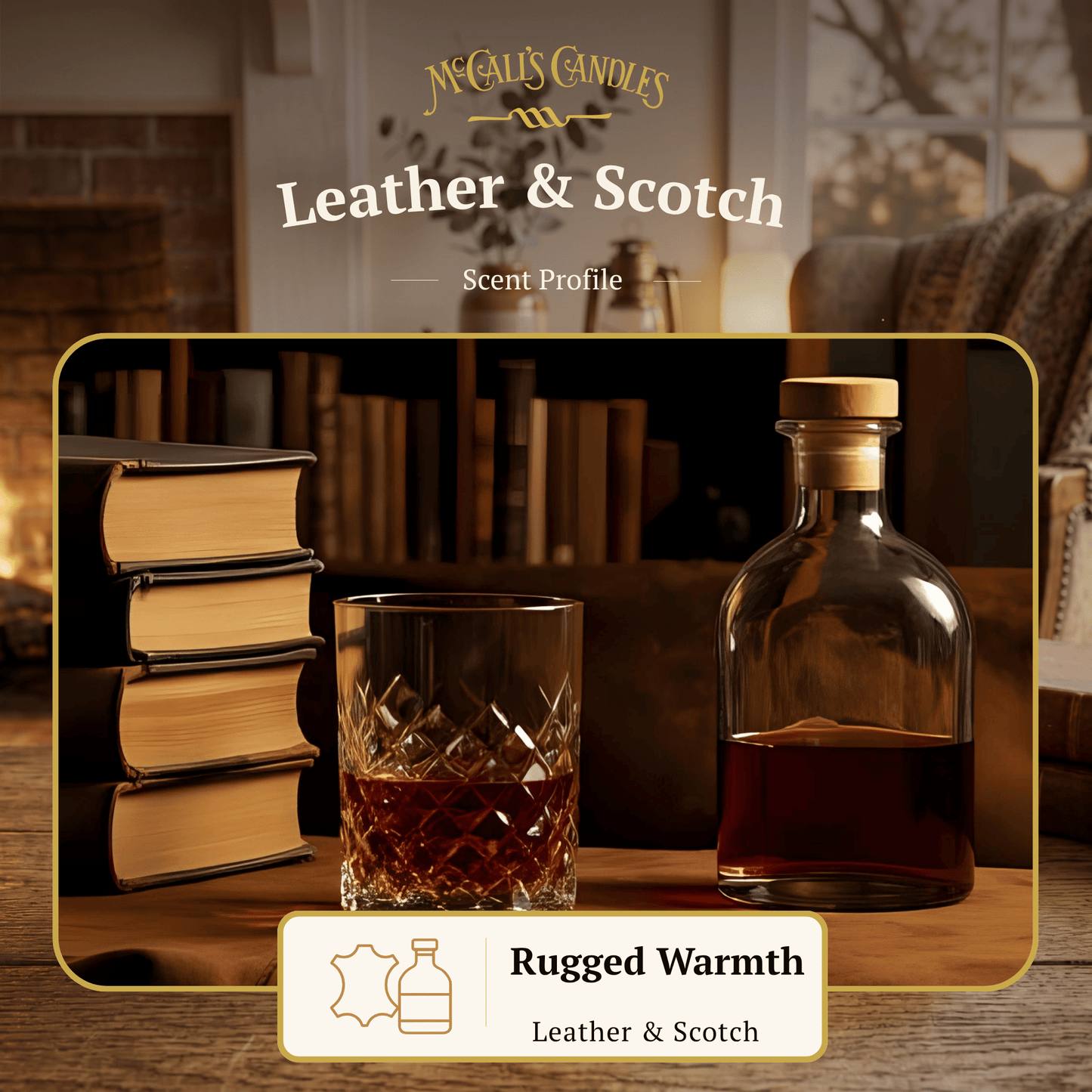 Leather & Scotch 16 oz Candle